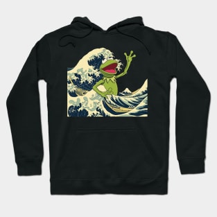 kermit in the wave Hoodie